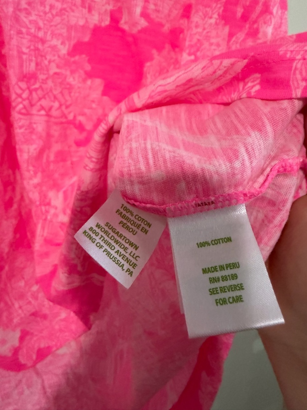 NWT Lilly Pulitzer Etta V-Neck Top Roxie Pink PB Anniversary Toile - Picture 6 of 8